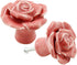 6 Pcs Pink Rose Drawer Pulls, Ceramic Flower Knobs Decor Handles for Drawer, Cabinet, Dresser, Cupboard, Door...