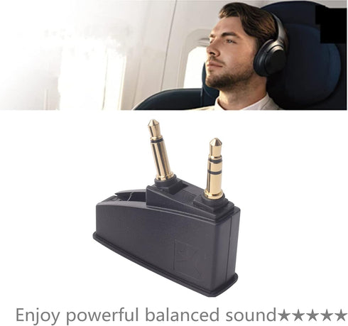 Saipomor QC45 Adapter Airplane Audio Stereo Jack Plugs for QuietComfort 2 QC3 QC15 QC25 QC35II QC35 SoundLink SoundLinkII AE2 AE2i AE2W and More H...