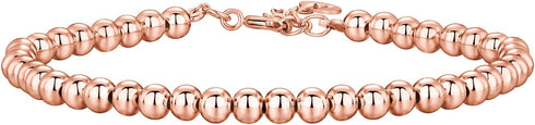 PAVOI 14K Gold Plated Beaded Bracelet for Women | Stackable Gold Bead Bracelet | Adjustable Dainty Gold Jewelry...