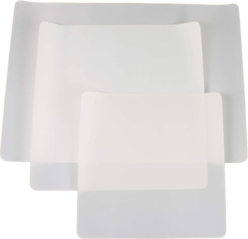 3 Pack PTFE Sheet/Teflon Sheets Multiple Sizes. Non Stick Transparent Reusable Sheets, Extra-Thick and Heat Resistant. Great as Applique Pressing ...