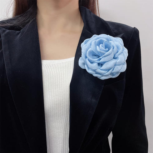 Dainty Fabric Peony Flower Brooches Pin Delicate Camellia Flower Brooch Classic for Women Wedding Party Dance Banquet Elegant Lapel Pins Dress Sui...