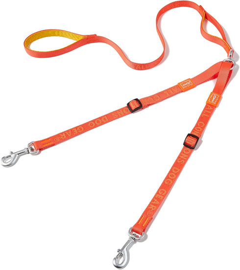 HOWGO Double Dog Leash, No Tangle Dual Dog Leash, Super Lightweight Adjustable Dual Padded Handles, Multiple Leash for 2 Dogs, Double Clip Dog Lea...