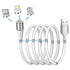 AICase Magnetic Charging Cable, Super Organized Retractable Fast Charging Cable,3 in 1 Self Winding Phone Cable with Data Transmission, Cable for ...