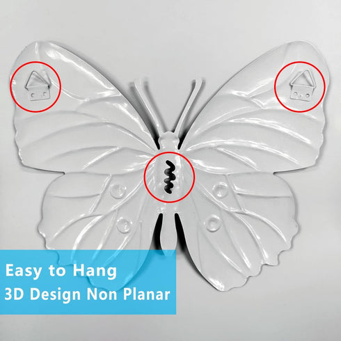 Metal Butterfly Wall Art Decor - 9.8 inches Outdoor Wall Art Decorations for Fence Garden Backyard Bedroom Patio Living Room,Gift for Mom Dad Frie...
