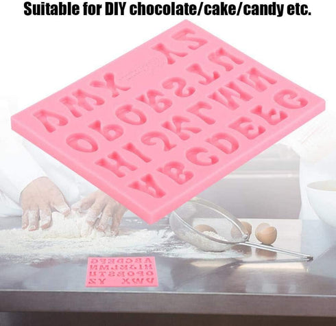 Alphabet Silicone Mold, 26 Uppercase Letters Mold Cookies Desserts Making Tool for Chocolate Fondant Polymer Clay Candy Gummy Cake Decoration...