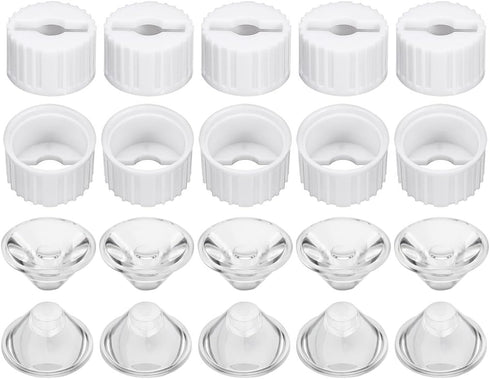 uxcell 10 pcs 20mm LED Lens 60 Degree with White Holder for 1W 3W High Power LED Light...