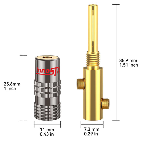 Banana Plugs for Speaker Wire, (12 Pairs, 24 Pcs), 24K Gold Plated Connectors, Spring Pin Plug Closed Screw Design, Banana Pins (Support 12 AWG to...