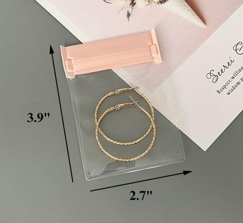 25 PCS Anti Tarnish Jewelry Bags, EVA Plastic Packing Bags, Transparent Sealable Pouches Ziplock Storage Bags, Resealable Poly Bags for Holding Je...