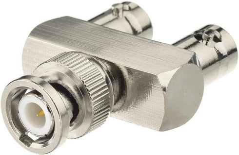 Eightwood BNC Splitter Adapter BNC Male to Dual BNC Female Tee Type 3 Way Audio RF Coax Connector...
