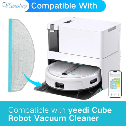 Moppad Replacement for Robot Cleaner Yeedi Cube CC Accessories 4 Moppads...