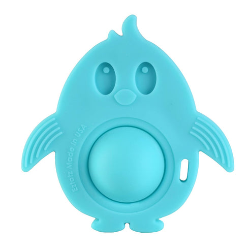 Popz Baby Teether Toy - Made in The USA - Pop It Sensory Toys for 0-6 Months + - 100% Silicone Dimple Popper for Newborns and Infants - BPA Free...