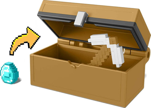 Minecraft Mob Head Minis Cave Explorers Pack with 2 Action Figures and Accessories, Steve and Creeper, Collectible Gift for Fans Age 6 Years and O...