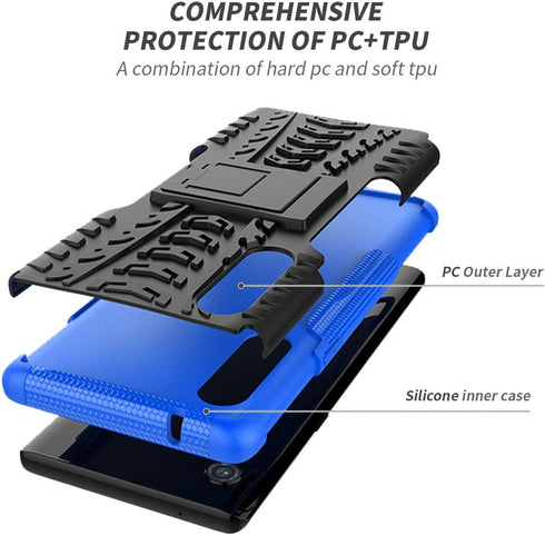 Yiakeng LG Velvet 5G Case, LG Velvet Case, Shockproof Slim Protective with Kickstand Hard Phone Cover for LG Velvet 5G (Blue)...