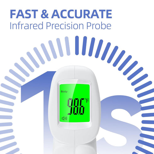 Berrcom Thermometer, 3 in 1 Contactless Infrared Fever Check Thermometer for Forehead, Ideal for Baby, Infant, Kids, and Adults, Batteries Not Inc...