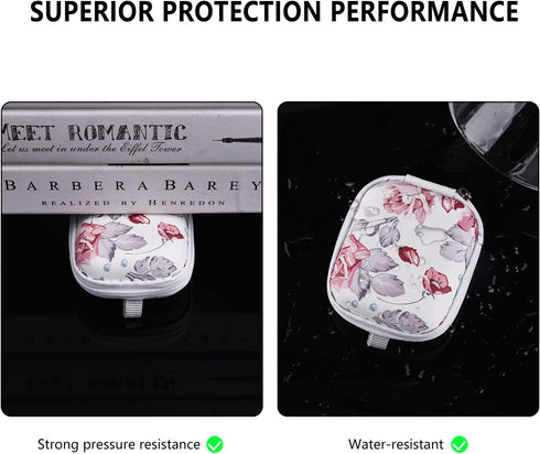 Earbud Case, AIRSPO Airpods Pro 2nd Generation Earphone Organizer Carrying Case Small Storage Bag Hard EVA Shockproof Cover with Carabiner Clip (P...