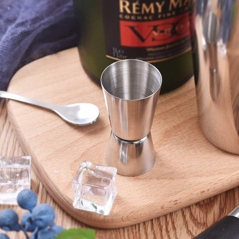 Newk Double Jigger for Bartending, 1/2 & 1 Oz(15 & 30 ML) Stainless Steel Cocktail Measuring Jigger (Set of 4)...