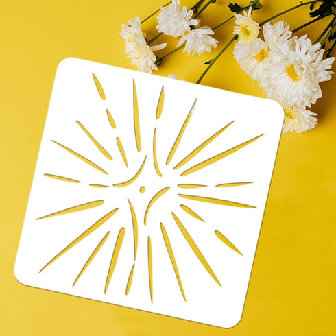 FINGERINSPIRE 4PCS Starburst Painting Stencils 11.8x11.8 inch Large Nordic Snowflake Drawing Template Decorative Star Pattern Stencil for Painting...