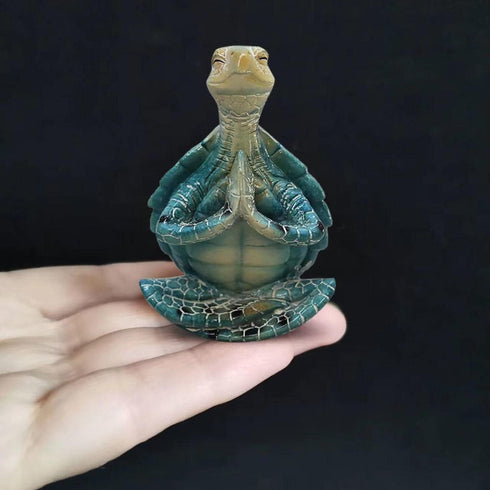 Sea Turtle Yoga Figurines Decorations, 2 Set Meditation Yoga Turtle Decor, Spring Summer Garden Meditating Turtle Crafts for Home Office Bathroom ...