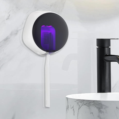 UV Toothbrush Case Sanitizer?Portable Sterilizer with Fan Drying Function,Fits All Toothbrushes for Electric and Manual,Safety Feature for Home an...