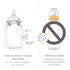 Yooforea Silicone Coated Glass Baby Bottle, 6M+ Fast Flow Nipple I Anti-Colic, Wide Neck, Stable Base I Medical-Grade Silicone Coating for Shatter...