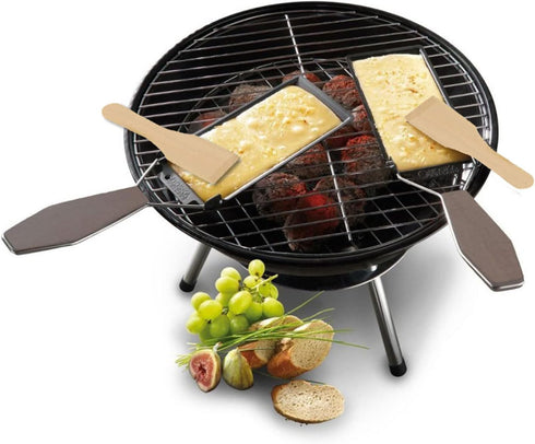 Wooden Raclette Spatula(4 pcs/set) for Cheese Grills, Gourmet Boards, Frying Pans, Fondue...