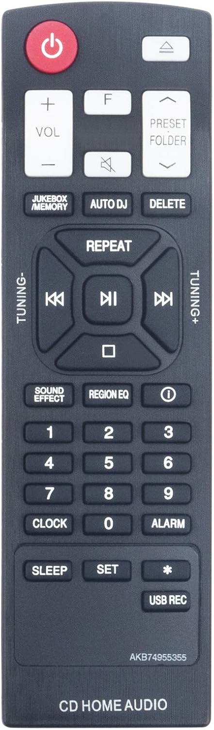 New AKB74955355 Replaced Remote Control fit for LG Mini Hi-Fi CM4590 CJS45F CJS45W CJ87 CJS88 Home Audio System sub AKB74955351 AKB74955352?AKB749...