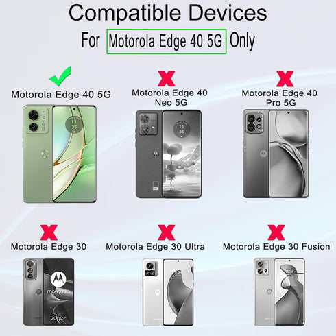 Ibywind 2 Screen Protector for Motorola Edge 2023/ Edge 40 5G 6.55"+1 Camera Len Protector+1 Back Film,Flexible TPU Film,HD Clear,Case Friendly,Ea...