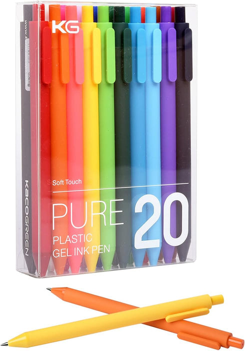 Retractable Gel Pens, 20 Assorted Colors...