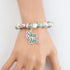 WSNANG Greek Paraphernalia Sorority Gifts Pink and Green Bead Bracelet Sorority Brooch Pin Gift Pink and Green Jewelry...