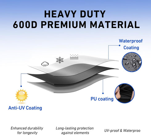 22 inch Griddle Cover for Blackstone - 600D without Hood Grill Cover with Handles Waterproof UV-proof Windproof Drastring for BBQ Outdoors,Black...