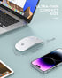 Bluetooth Wireless Mouse - (BT5.1+USB) Slim Dual Mode Computer Mice with Quiet Click, Low Power, and 1600 DPI, Portable Cordless for MacBook, Lapt...
