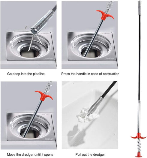 EKDJKK Plumbing Grabber, Sink Grabber, Flexible Grabber Claw Pick Up Reacher Tool with 4 Claws, Bendable Hose Pickup Reaching Tool for Litter Pick...