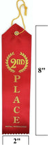 2nd Place (Red) Award Ribbon with Card & String (24 Pack)...
