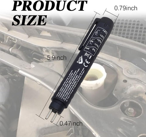 Brake Fluid Liquid Tester Pen, Auto Tester Tool, Car Diagnostic Testing Tool with 5 LED Indicators, DOT 3 DOT 4 DOT 5.1 Brake Fluid Tester Pen for...