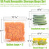 Reusable Food Storage Bags - 10 Pack Freezer Bags, Reusable Bags Silicone, Extra Thick Leakproof Reusable Lunch Bag for Salad Fruit Snack Travel -...