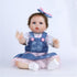 Reborn Baby Doll Clothes for 17-22 Inch Newborn Baby Doll Girl, Baby Doll Clothes Outfit Accessories fit 17-22 Inch Reborn Baby Doll Girl?Denim Sk...
