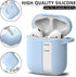 AirPods Case Cover 2&1 with Cleaner Kit,Soft Silicone Protective Cover for Apple AirPods 2nd/1st Generation Charging Case with Keychain,Shockproof...