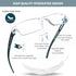 AQWANO Blue Light Blocking Computer Reading Glasses 5 Pack Clear Frame Rimless Readers Lightweight Comfortable Anti Glare Filter for Women Men, 3....