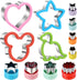 Elfkitwang Sandwich Cookie Cutters Set, Dinosaur,Heart,Star,Mouse,Sandwich Knife Cookie Knife Vegetable Cutter Food Grade Cookie Mould.(12Pcs)...