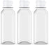Axe Sickle 3 Pcs 8 Ounce Juice Bottles Plastic Milk Bottles Bulk Beverage Containers with Tamper Evident Caps Lids White for Milk, Juice, Drinks a...