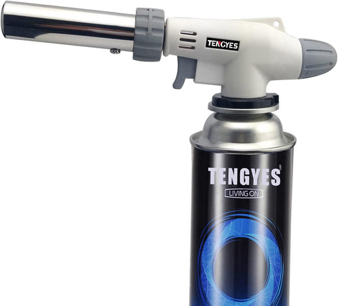Blow Torch Kitchen Butane Lighter - Culinary Torch Chef Cooking Torch Professional Adjustable Flame with 360 Degree Inverted for Creme, Brulee, BB...