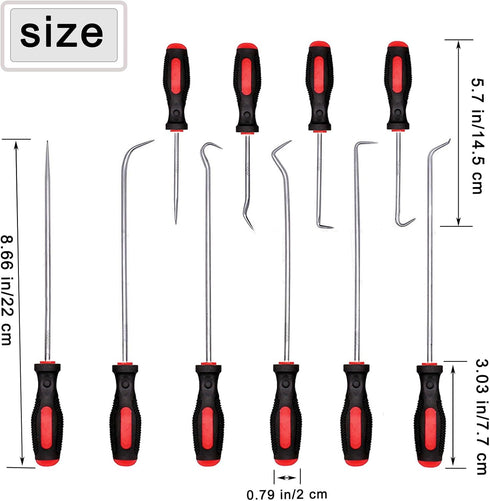 10pcs Pick and Hook Set, Precision Automotive Pick Set, Pick Tool Set Car Auto Oil Seal/O-Ring Seal Gasket Mini Precision Hooks Puller Remover Hoo...