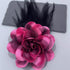 Flower Brooch Pin Silks Wonderful Rose Camellia Feather Charm Fashion Beautiful Created Clip Hair Flowers Brooches Accessories Idea for Party Danc...