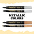 Metallic Permanent Markers, Gold and Silver Metallic Marker Pens, 24 Count, Fine and Chisel Point For Rock Painting, Black Paper, Card Making, Scr...