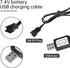 2PCS 7.4V 800mh USB Charging Cable with SM-3P Plug Connector for RC Excavator, Truck, Tank,Huina 1575 RC Engineering Vehicle,DE43 DE60 RC Toy Car,...