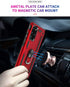 Military Grade Drop Impact for Samsung Galaxy Note 20 Case 360 Metal Rotating Ring Kickstand Holder Armor Heavy Duty Shockproof Case for Galaxy No...