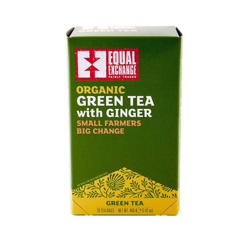 Equal Exchange Organic Green Tea with Ginger, 20 Count...