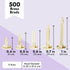 Juvale 500 Pieces Mini Metal Brads for Crafts, Split Pin Brass Paper Fasteners for Scrapbooking, Handmade Cards, DIY Projects, 5 Assorted Sizes (0...