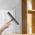 HIWARE All-Purpose Shower Squeegee for Shower Doors, Bathroom, Window and Car Glass - Black, Stainless Steel, 12 Inches...