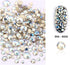 Dowarm 2650PCS Glue Fix Glass Flat Back Crystal Rhinestones, 6 Sizes 1.5mm 2mm 2.8mm 4mm 4.8mm 6.5mm, Non Hotfix Flatback Crystals for Crafts Nail...
